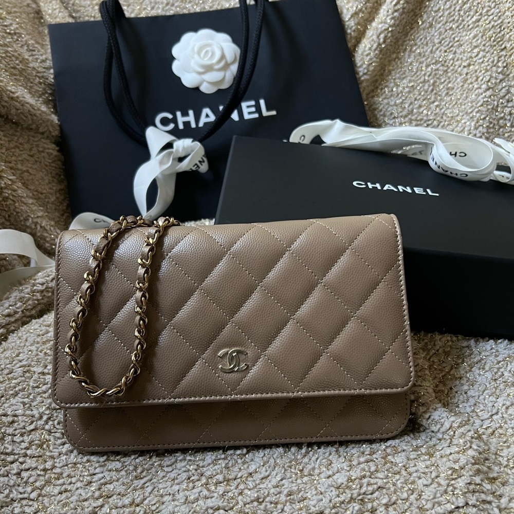 Chanel Caviar Leather Wallet On Chain
